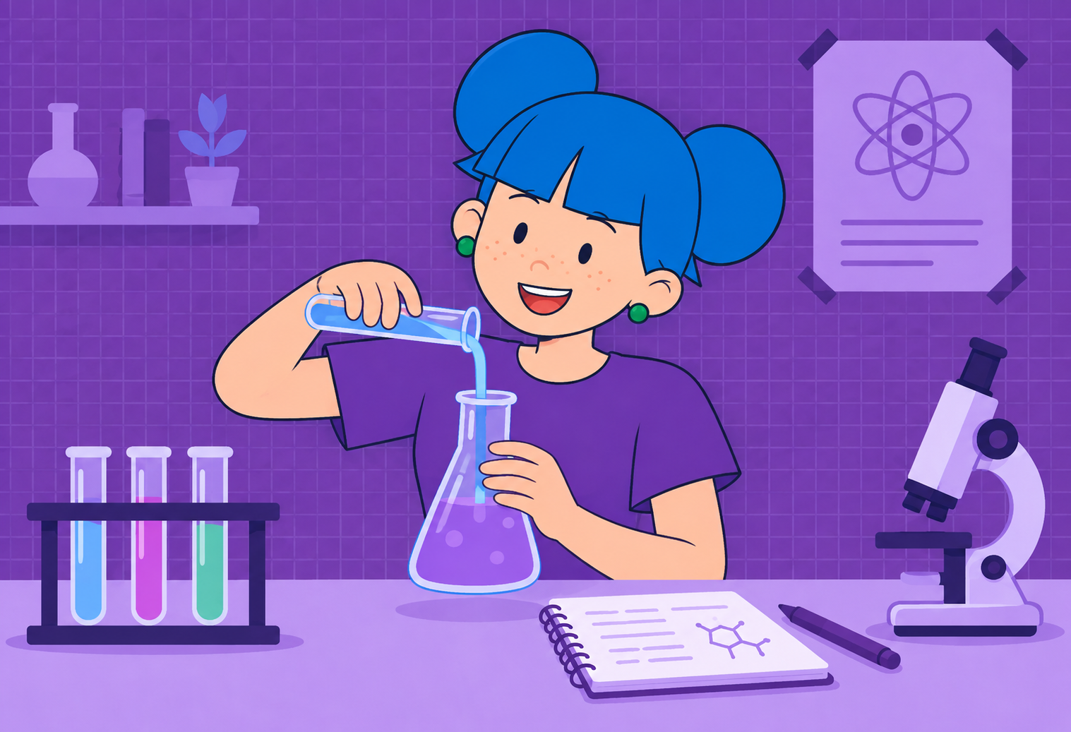 Meninas participando de uma oficina STEM